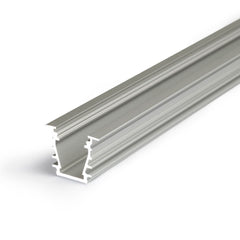 Uppoasennettava LED-profiili 2m, alumiinilista led-nauhalle, syvä 23,4mm x 19mm.