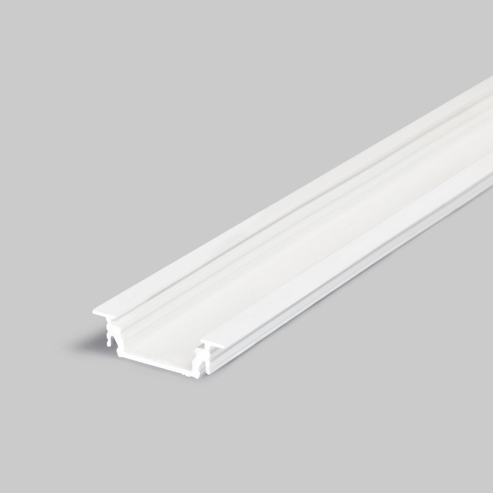 URA14 LED-profiili 2m valkoinen alumiinilista LED-nauhalle, leveys 28mm, pituus 2000mm