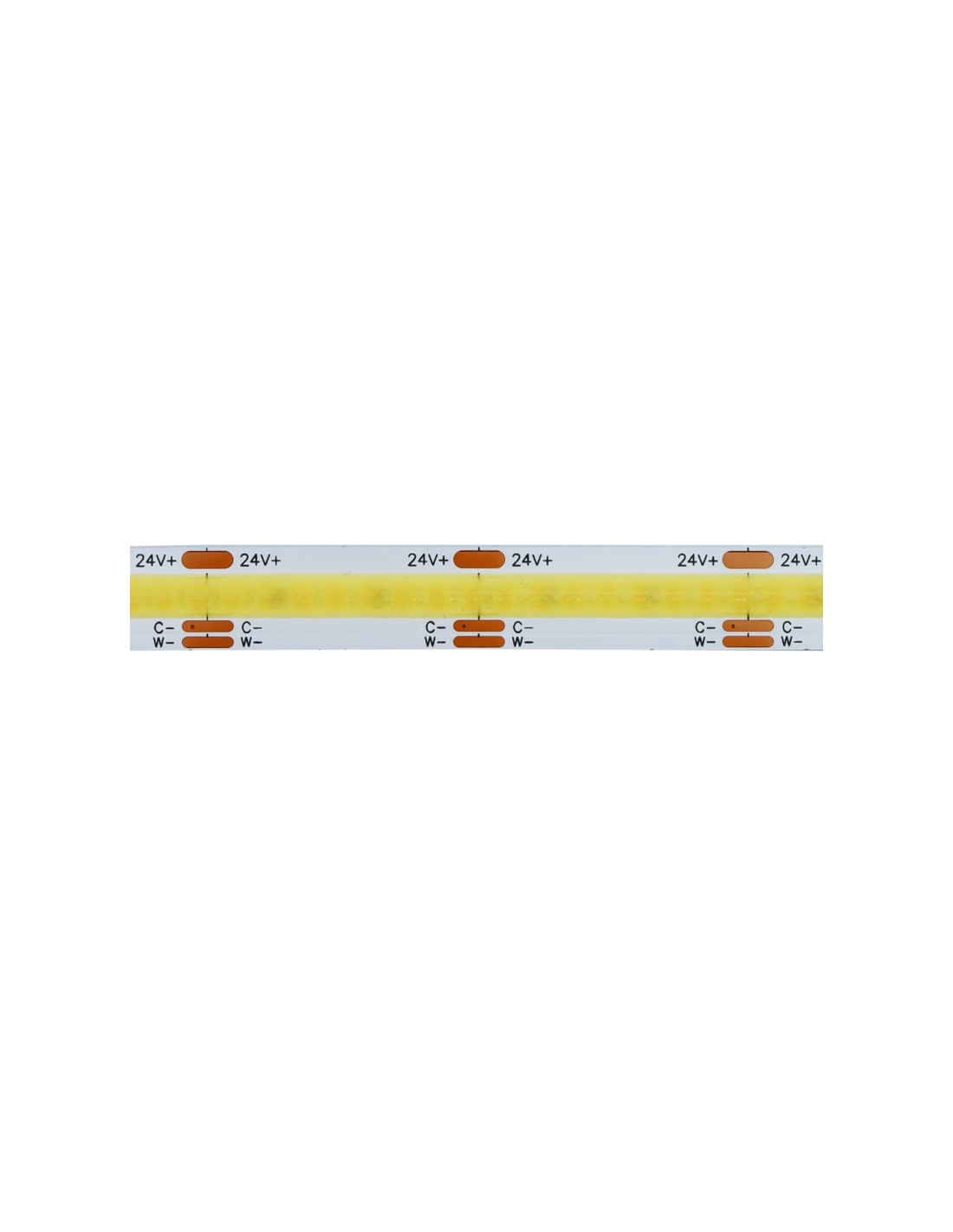 CCT LED-valonauha 2700-6500K, 5m käyttöön, valmiiksi juotetut päät, 16,8W/m, IP20.