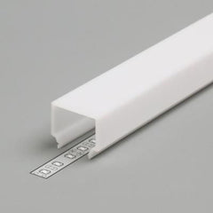 Diffuusori E7 LED-profiili, valkoinen kansi LED-valonauhalle, 2 metrin pituus.