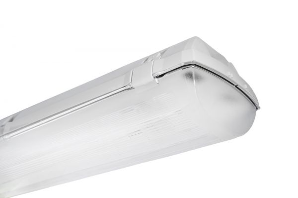 LED-loisteputkivalaisin IP66, polykarbonaattikotelo, sopii sisä- ja ulkotiloihin, kestävä ja turvallinen