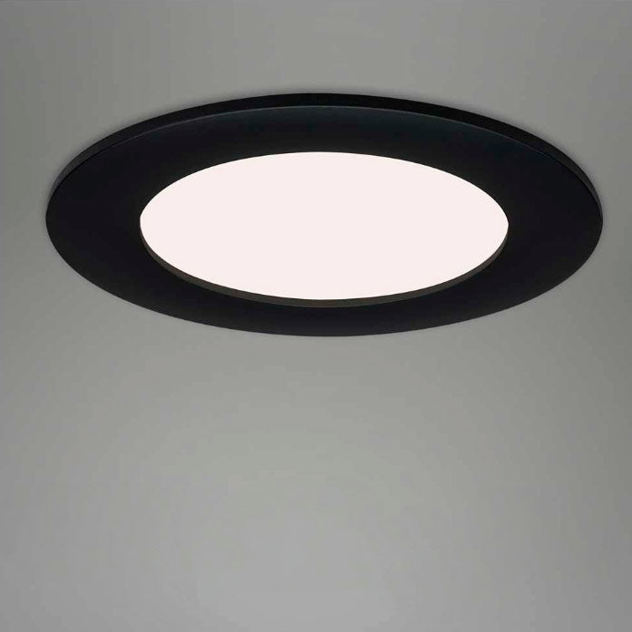 8W LED-alasvalo KAJO-01 musta, lähikuva