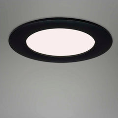 8W LED-alasvalo KAJO-01 musta, lähikuva