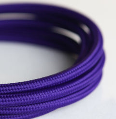violetti kangasjohto 2x0,75mm2 pyöreä kaksoiseristetty kangasjohto punotussa suojakuoressa