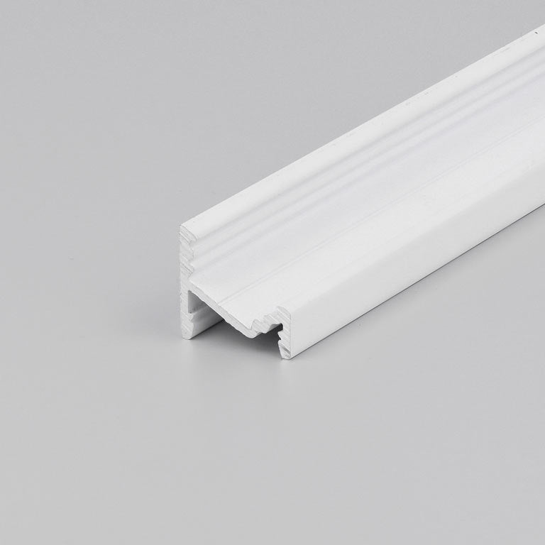 KULMA10.v2 LED-kulmalista 2m valkoinen kulmalista LED-nauhalle, tyylikäs ja kevyt muotoilu.