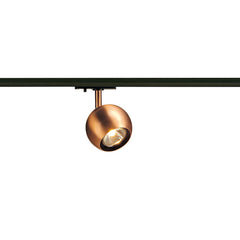 GU10 LED-valaisin 1-vaihekiskoon, pyöreä malli, kuparinvärinen, käännettävissä, GU10 kanta.