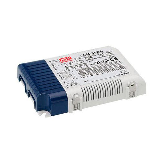 Dali-himmennettävä vakiovirtateholähde 60W, LCM-60DA, sisäänrakennettu PFC ja DALI-liitäntä.