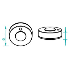 RF WiFi langaton nappihimmennin LED-nauhoille, pienikokoinen ja magneetilla kiinnitettävä.