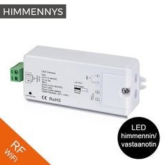 Langaton LED-himmennin 12-36V RF WiFi vastaanotin LED-nauhoille ja LED-valoille.