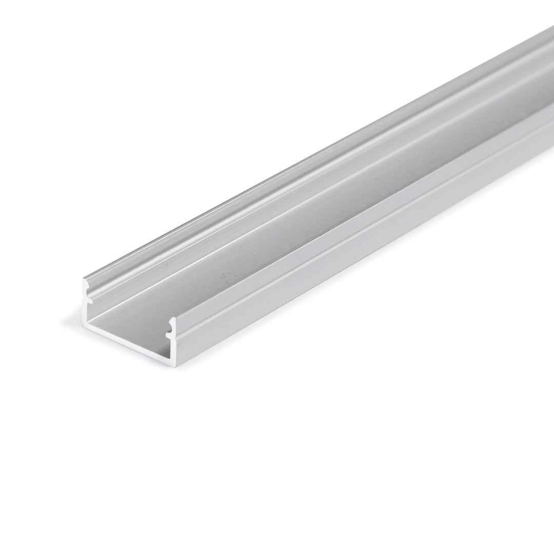 SUORA12 pinta-asennettava LED-profiili 2m alumiinista, mitat 14,4mm x 6,6mm, sopii LED-nauhalle.