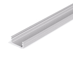 SUORA12 pinta-asennettava LED-profiili 2m alumiinista, mitat 14,4mm x 6,6mm, sopii LED-nauhalle.