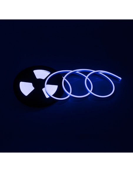 Kosteussuojattu sininen LED-nauha Neon Strip 0612, 12W/m 12V, 5m pituus, IP65, täydellinen valaistukseen.