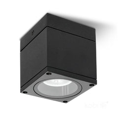 LED-ulkokattovalaisin QUERK 1 pinta-asennettava neliö, musta IP54