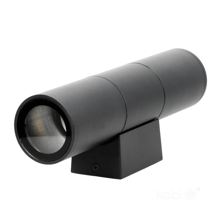 LED-Seinävalaisin QUERK 3 ylös/alas, musta IP54, käyttökuva