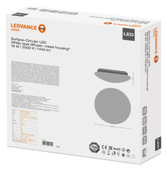 LED kattovalaisin 18W, suorakaiteen muotoinen, valkoinen opaalidiffuusori, metallinen kotelo, teho 1440 lm