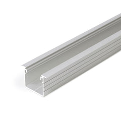 LED-alumiinilista uppoasennukseen, 2m pitkä alumiiniprofiili suoran LED-nauhan asentamiseen.