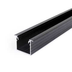 LINJA-UPPO20 LED-alumiinilista uppoasennukseen musta 2m-malli, alumiiniprofiili LED-nauhavalaisimille.