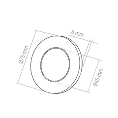 2,8W 12V LED-kalustevalaisin MAGNETO musta, 260lm CRI80, IP20, himmennettävä, tekninen piirros mitat