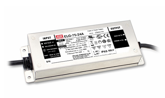Mean Well ELG-75-24A-3Y 24V LED-virtalähde 75W IP67, luotettava virtalähde eri valaistustarpeisiin.