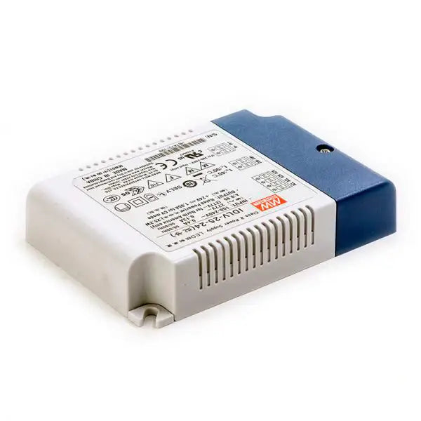 Mean Well IDLV-25-12 LED-muuntaja, 21,6W 12V, 1-10V ja PWM-himmennettävä, tekniset tiedot