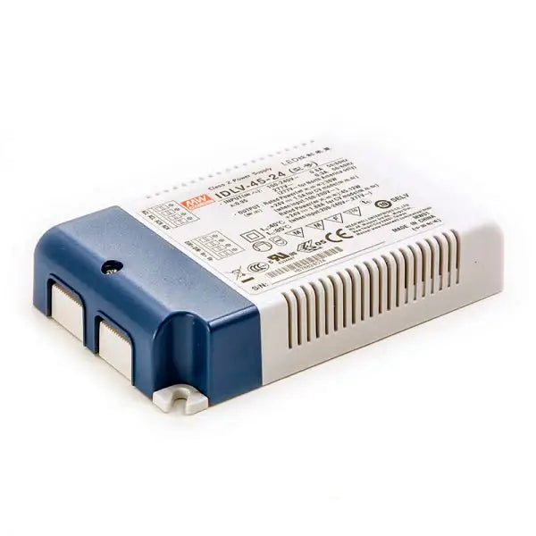 Mean Well IDLV-45-12 LED-muuntaja, 36W 12V, 1-10V ja PWM-himmennettävä, tekniset tiedot