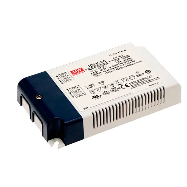 Mean Well IDLV-65-12 LED-muuntaja, 50,4W 12V, 1-10V ja PWM-himmennettävä