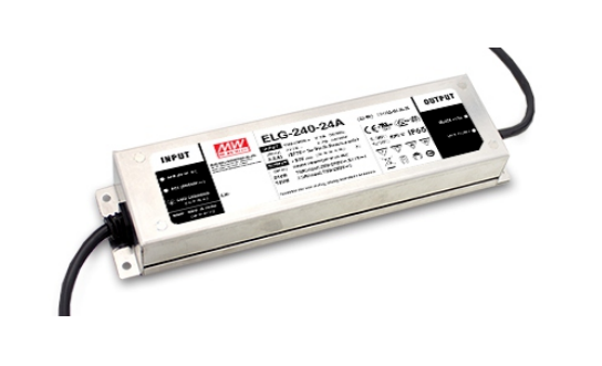 Mean Well ELG-240-24A-3Y 24V LED-virtalähde 240W IP67 luotettava ja tehokas ratkaisu LED-valaistukseen.