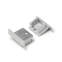 MINI-UPPO10 päätypalat 2kpl, hopeiset päätypalat LED-profiilia varten.