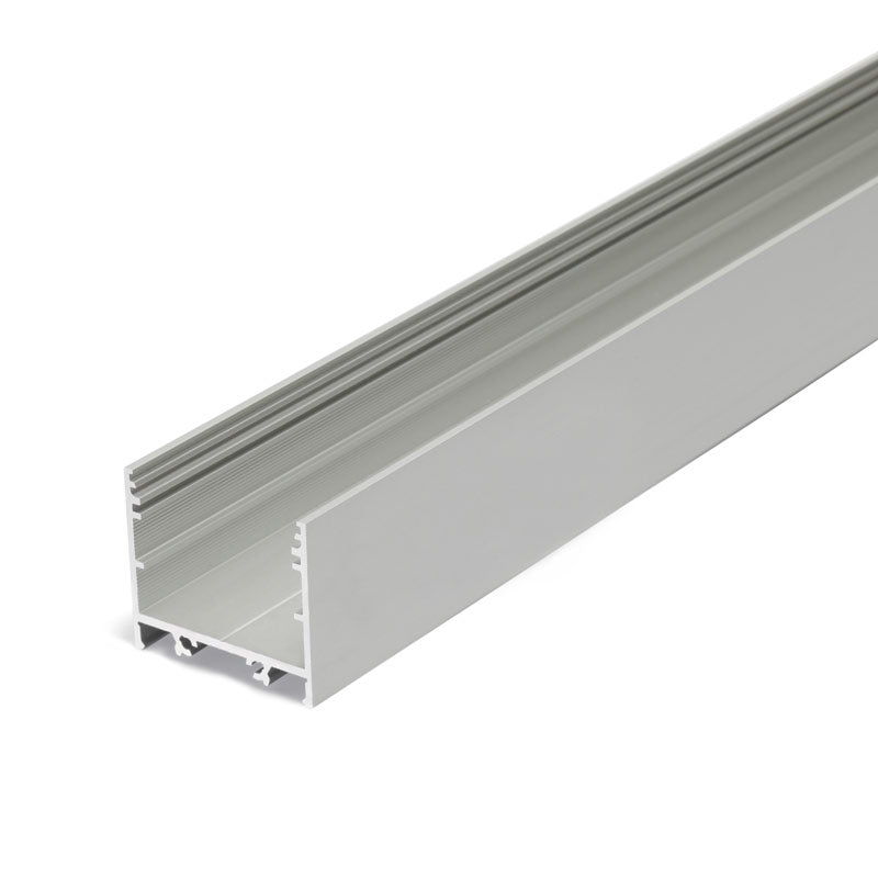 iso korkea LED-profiili 2000mm anodisoitu pinta-asennettava profiili, mitat 33,4 x 29,6mm