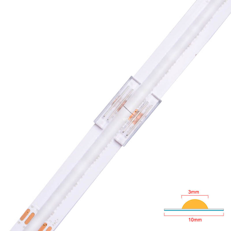 RGB LED-nauhan jatkoliitin 10mm yhdistää saumattomasti pisteettömiä RGB COB LED-nauhoja.