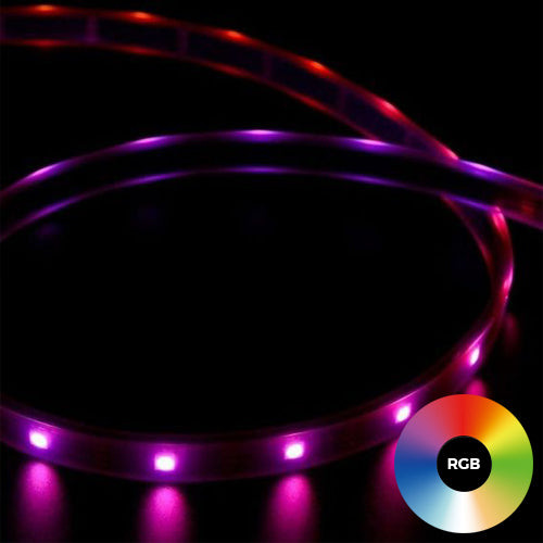 12V RGB LED-nauha 5m näyttävässä valaistuksessa, monivärinen LED-nauha tunnelmavalaisuun.