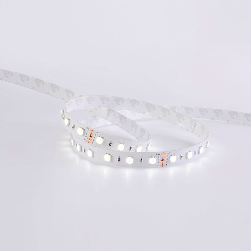 RGBW LED-nauha 19,2W 24V, 5m valaisinteho, valkoinen valo, sisäkäyttöön, tehokas ja laadukas.