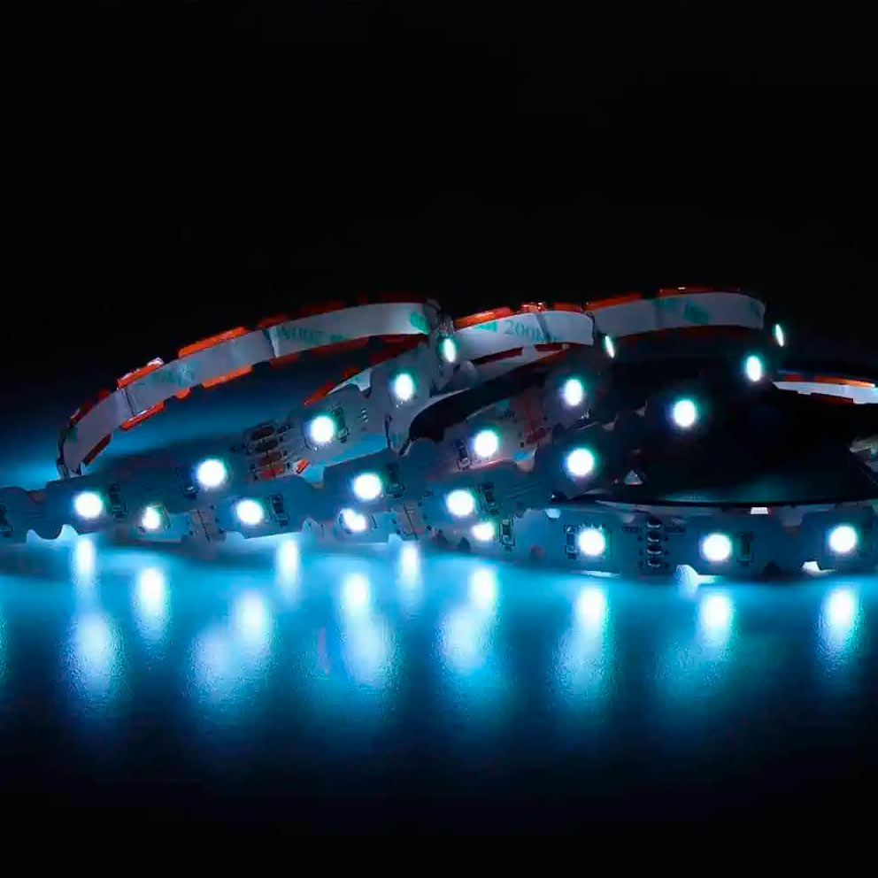 RGBW LED-nauha 24V, sivulle taipuisa valonauha erikoisvalaistuksiin, monivärinen valo.