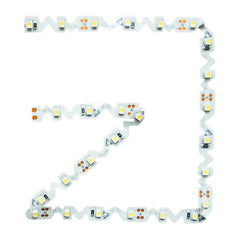 12W LED-valonauha 24V, joustava ja taipuisa S-muotoinen LED-nauha, 5m, 1100lm/m, CRI>90.