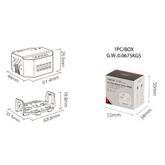 230V TRIAC LED-himmennin/vastaanotin TRI-C1 - Easy RF 2.4G mitat ja pakkauksen kuva