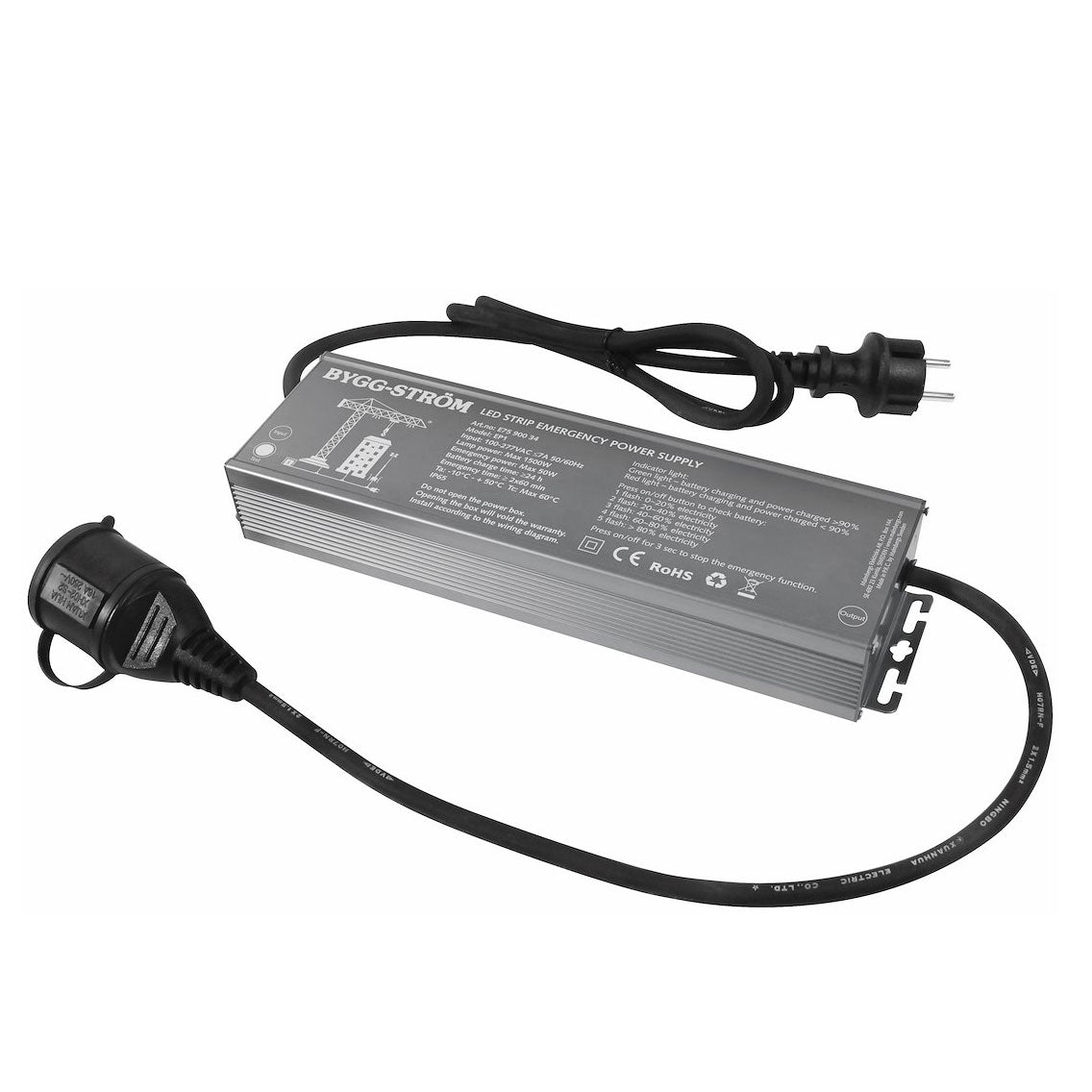 230V LED-nauhan akkuvarmistus, LED-nauhojen virtalähde, turvavalo, sähköjärjestelmät.