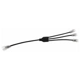 X-Liitos 230V LED-nauhakiinnitys, missä yksi sisään ja kolme ulos, musta kaapeli.